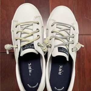Sperry White Canvas Lace-Up Shoes
